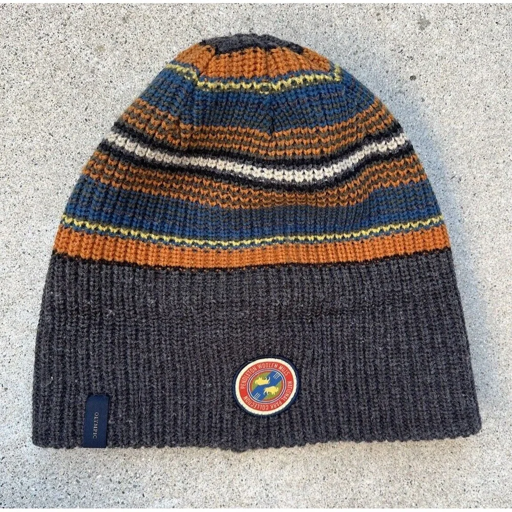 Pendleton Woolen Mills Beanie Multicolor One Size Acrylic Foldable Outdoor OR
